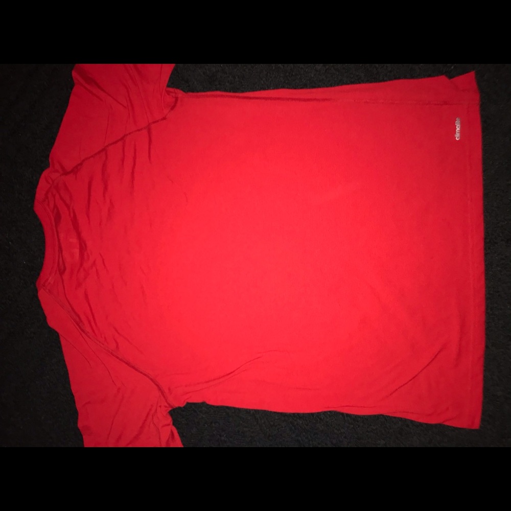 Red adidas shirt , never worn